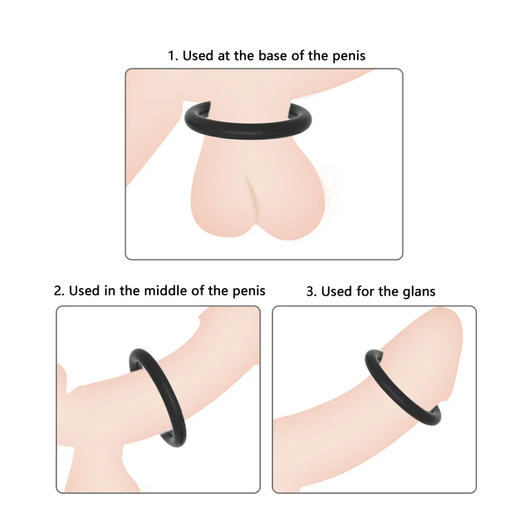 Wholesale Male Adult Products Cock Silicone Rings for Delayed Ejaculation Penis Rings with Delay Lock Loops