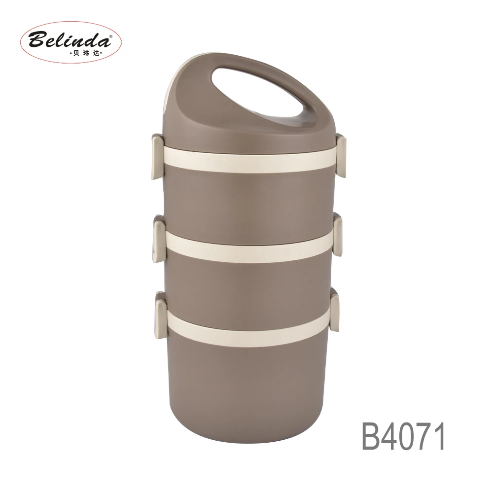 Fashionable design layered heat preservation stainless steel kid lunch box steel lunchbox