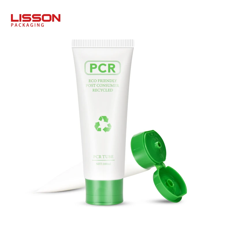sustainable green skincare custom cosmetics PCR Plastic tube face wash packaging lotion tubes wholesale
