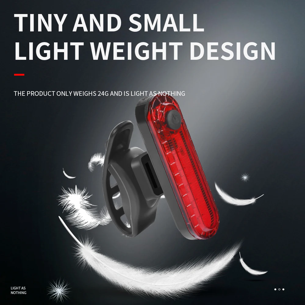 Tianji OEM Volcano USB Rechargeable LED Bicycle Rear Lights Waterproof Safety Warning Bike Taillights