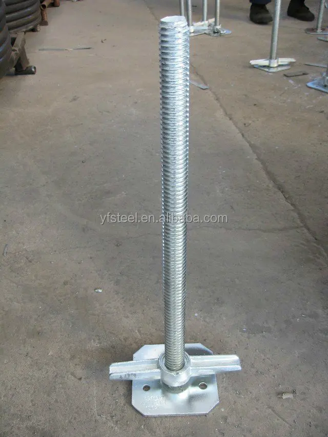 YouFa Galvanized Scaffolding Adjustable Screw Jack with Swivel Base Plate