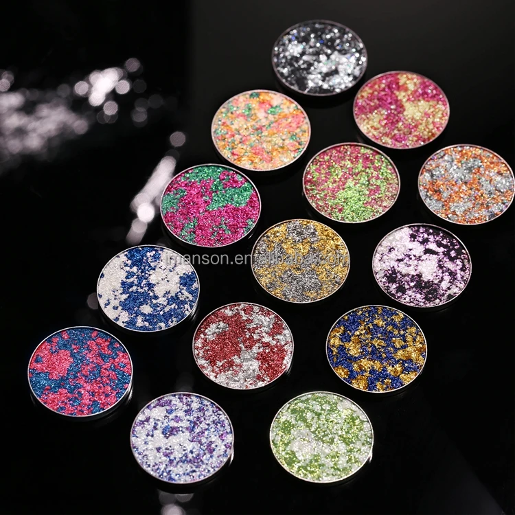 Custom Logo Vegan Multi Chrome Duochrome Eye Shadow Mixed Shimmer Glitter Eyeshadow