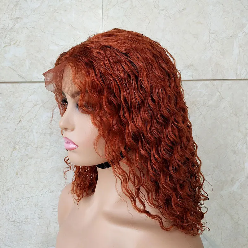 Hot Selling 4x4 water wave short bob 10 inch natural raw brazilian vietnam 100% human hair wig with baby hair