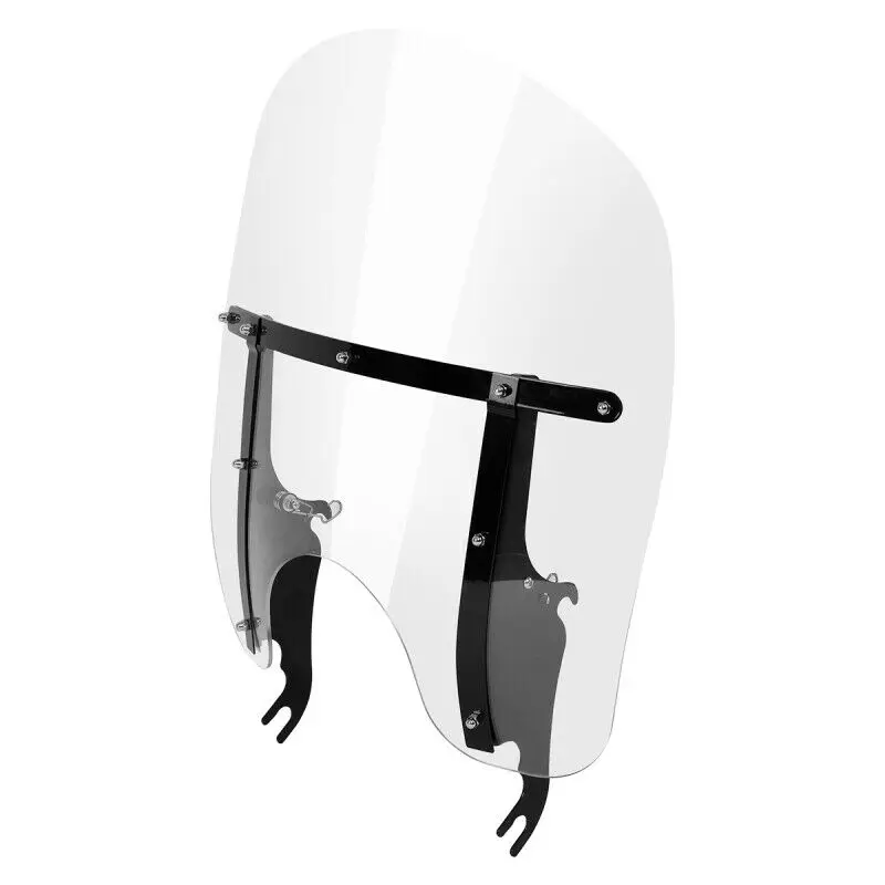 TCMT Clear Windscreen Windshield Chrome & Black bracket Fit For Harley Softail Fatboy FLST Slim FLS Heritage Classic 2000-2017