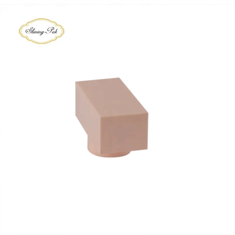 Parfum bottle cap PP rectangle pink perfume cap   closures luxury bottle caps perfume packaging