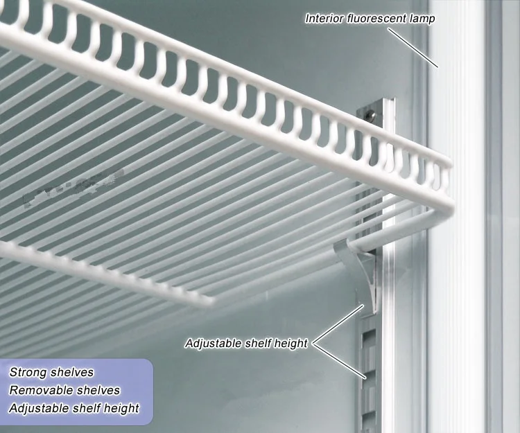  Статический Вентилятор охлаждения коммерческий стеклянный дверной дисплей