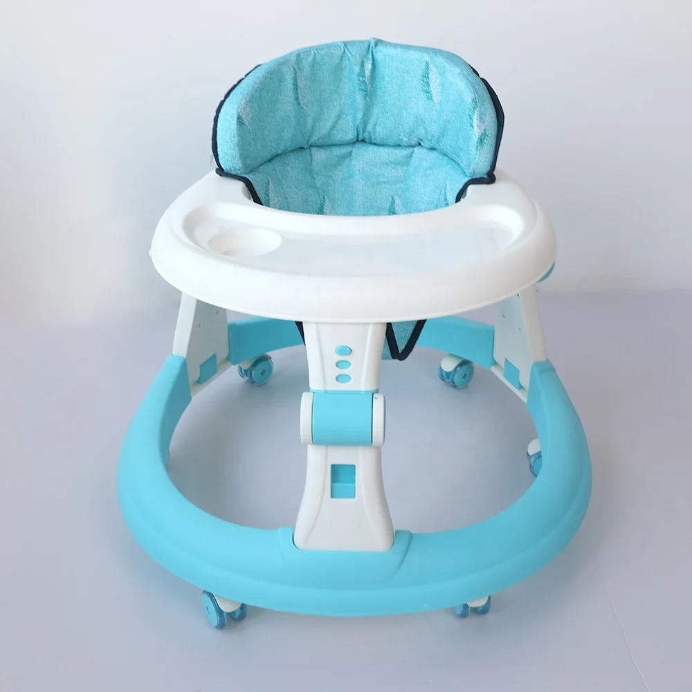 Foldable Plastic interactive learning toy Training Adjustable seat height baby Activity walker with Music