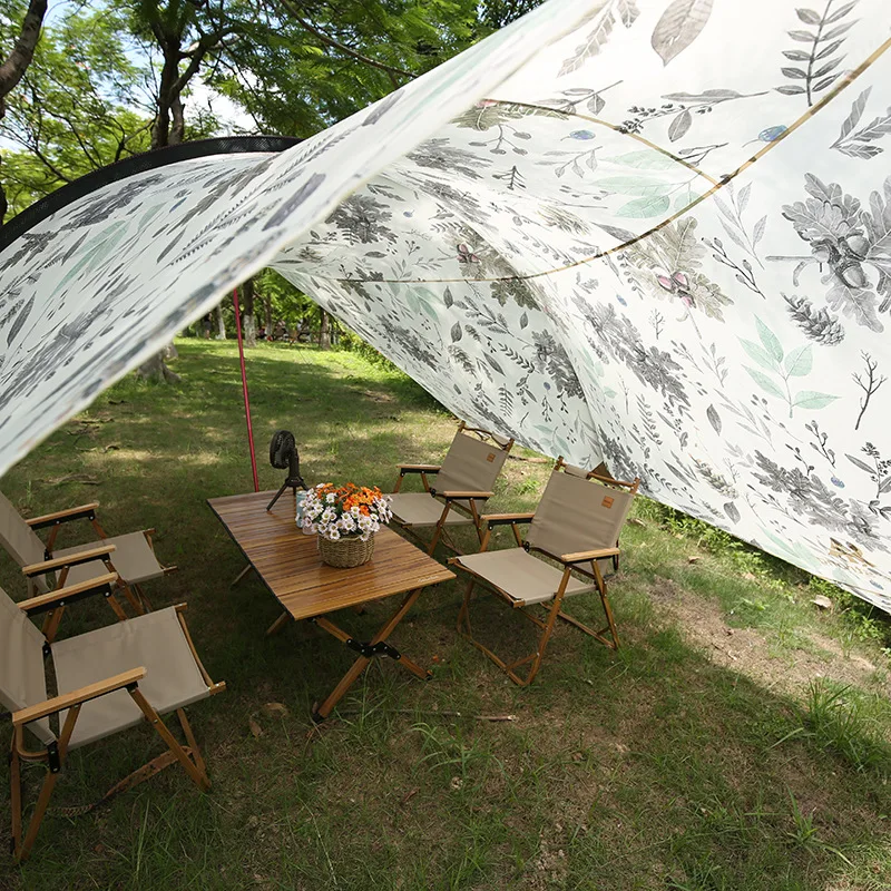 JETSHARK Colorful Leaf Harpy Tunnel Type Weatherproof UV UV Camping Portable Awning Canopy