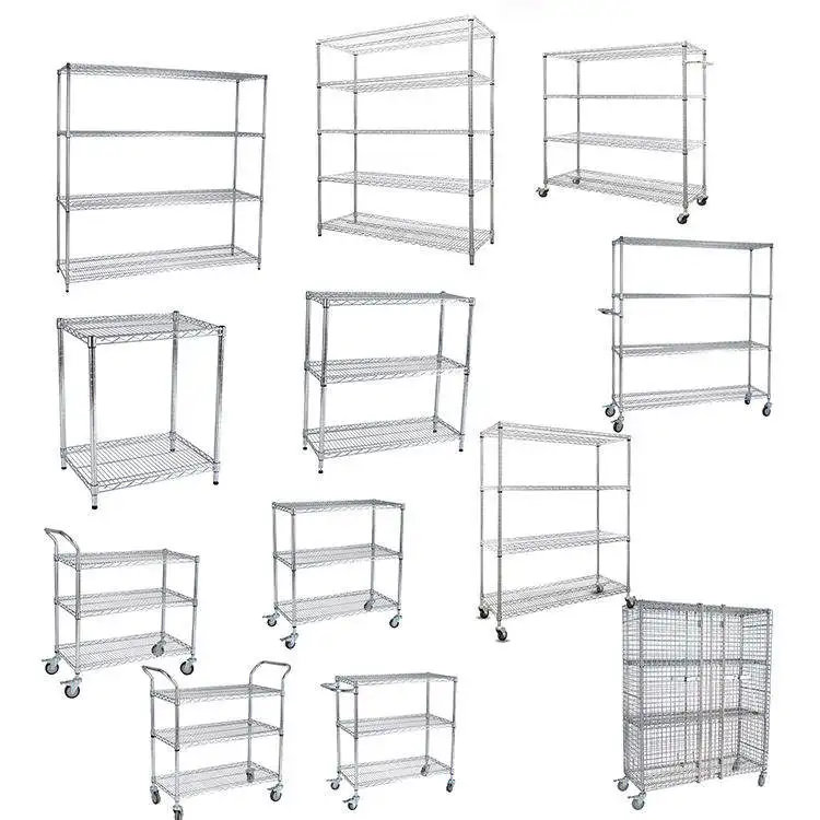 High Quality Chrome Security Shelving Lock Wire Shelf for Cleanroom and Industrial Semi Conductor