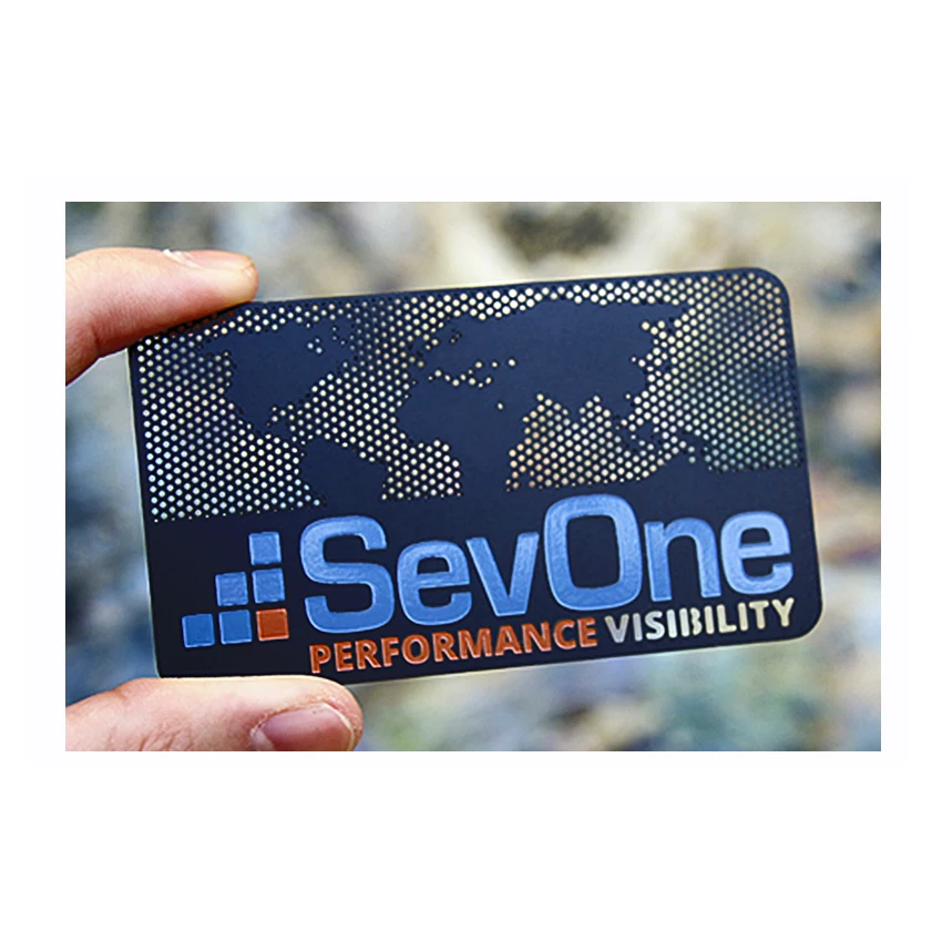 Популярная уникальная квадратная металлическая визитница