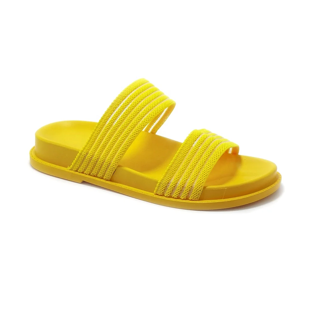 Soft Women Non-woven Slippers Neon Fluore Color Casual Women Shoes Outdoors Flat Ladies Sandals