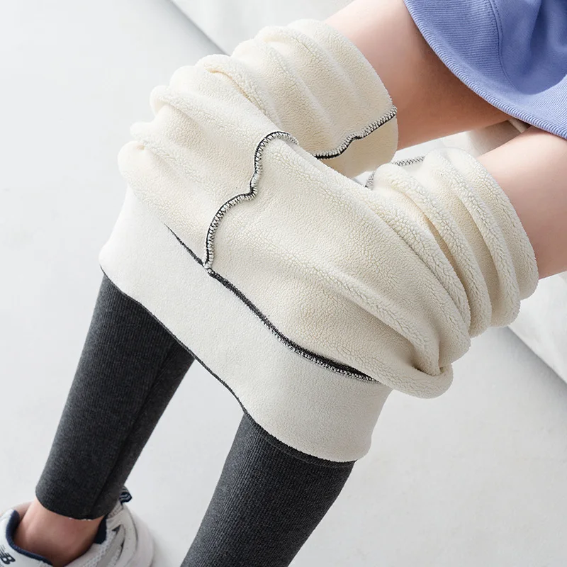 Women Pants Warm Winter Thick Velvet Legging High Waist Black Leggings Compression Thick Lamb Wool Pants Cold Resistant Pants