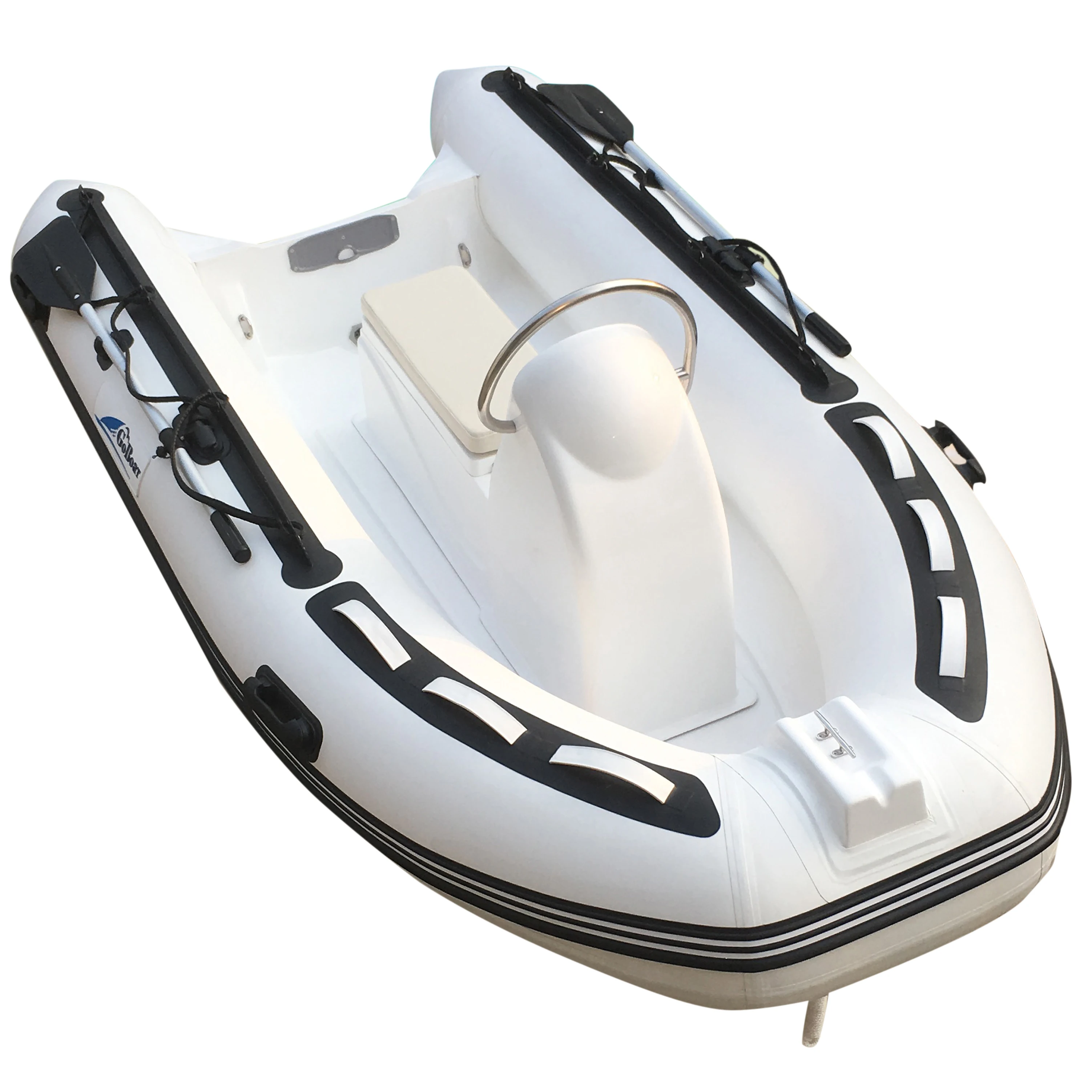 Inflatable Fiberglass RIB Boat Fiberglass Speed Boat With Outboard Motor