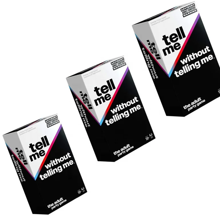 Paper Game Cards Tell Me Without Telling Me With Box OEM Paper Games Cards Factory For Party