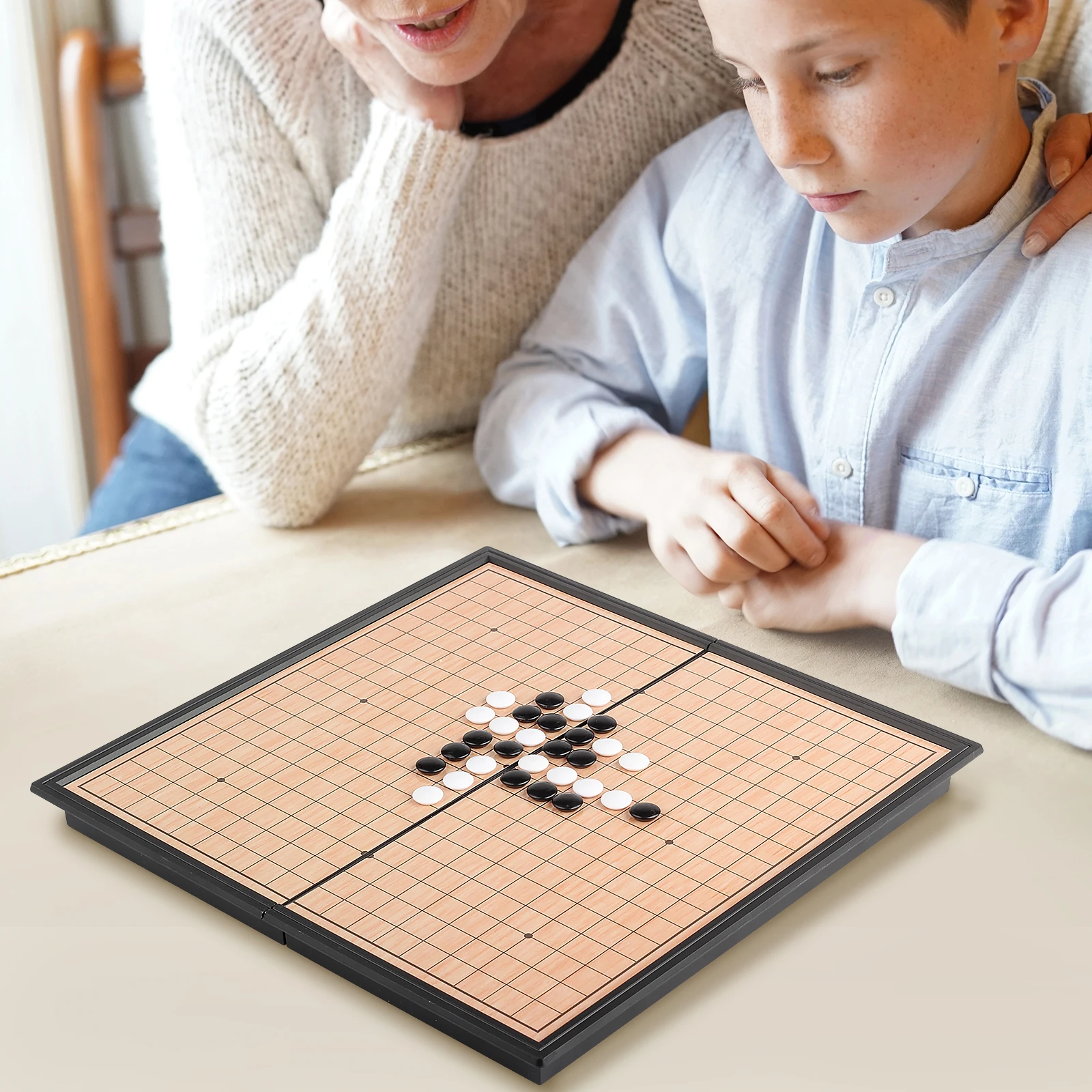 Magnetic Travel Foldable Board Go Game Set Plastic Classic Board Game Weiqi Game for Children