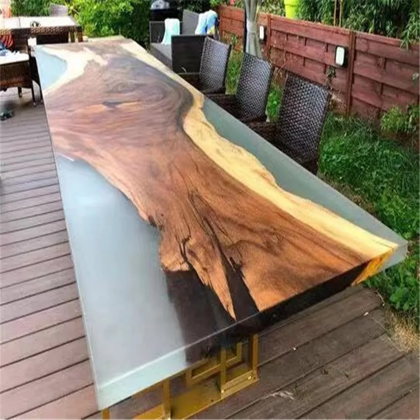 Round stainless powder coating steel table leg iron industrial furniture legs  square metal rose gold   Epoxy resin table