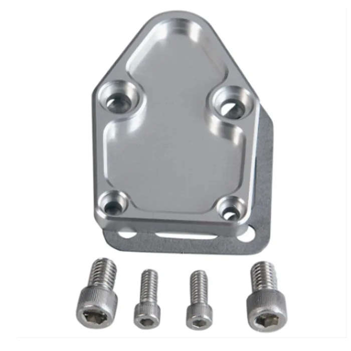 CNC Алюминиевый прозрачный анодированный Малый блок топливный насос блочная пластина защитная крышка с гвоздиком для автомобиля