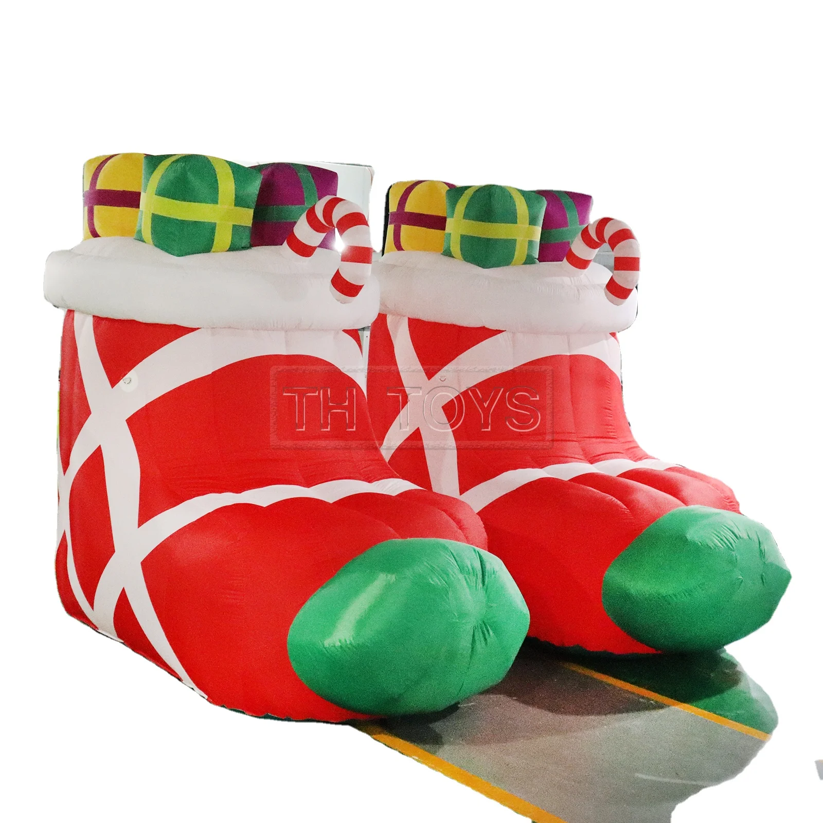 outdoor large decorative giant christmas Shoes inflatable christmas gift decorate