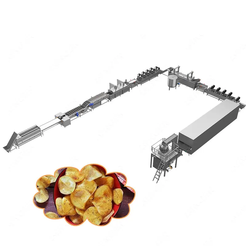 India Factory Supply Frozen Flakes French Fries Making Machine Production Sweet Potato Chips Line For Sale