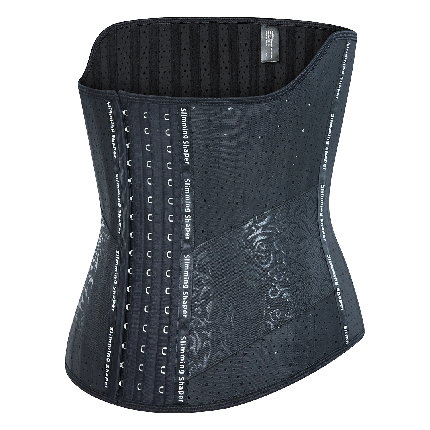 
LangQin special model high waist trainer adjustable control latex corset with double strap detachable waist trainer 
