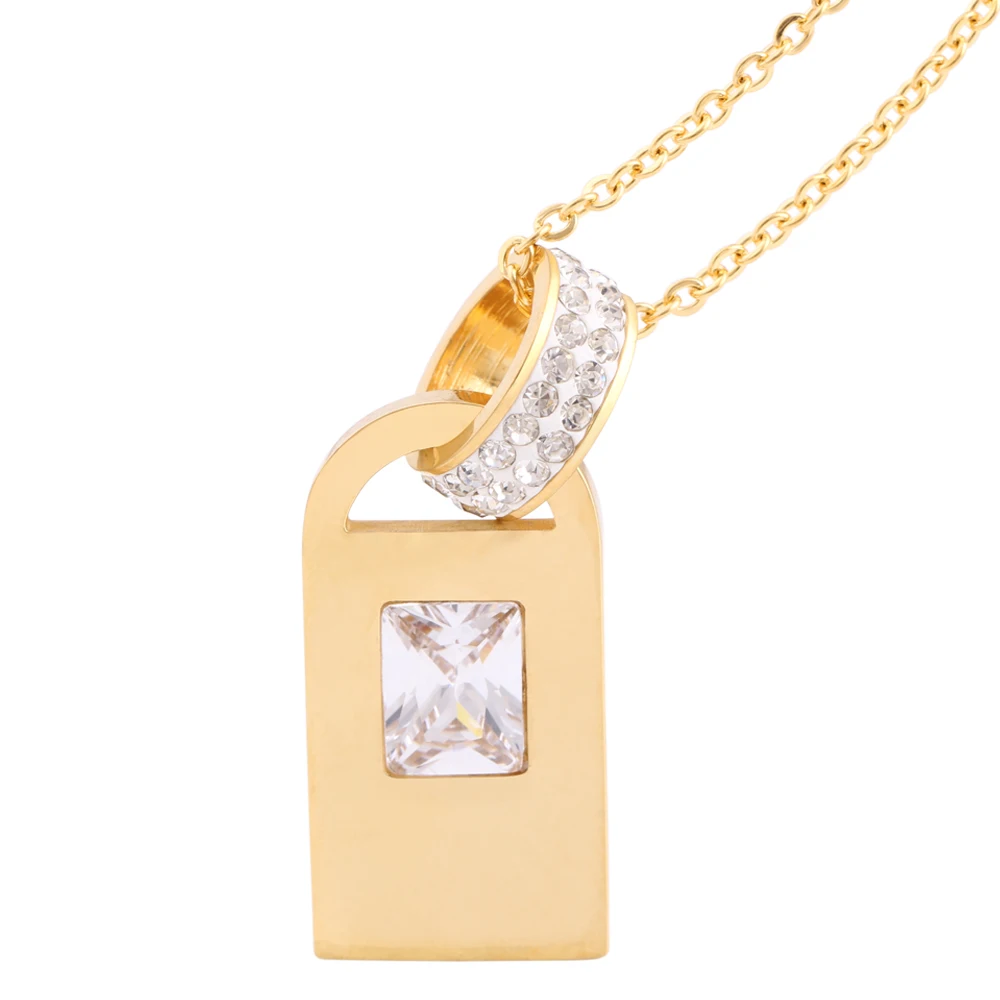 Accessories Retail Supplier Euramerican Design Stainless Steel Gold Plated Crystal Jewelry Set