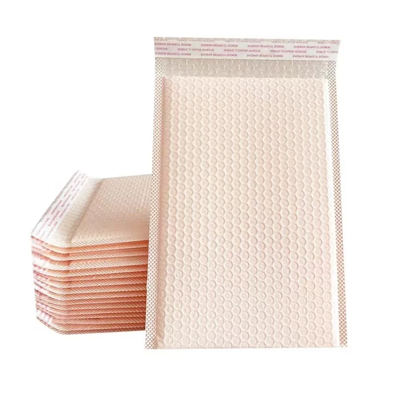 Wholesale bubble mailer white pink padded envelope package plastic shipping packaging Black custom bubble mailer with logo