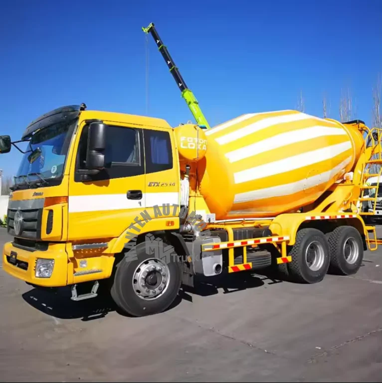 Foton 6x4 capacity 8 cubic meters 12 cubic meters volumetric cement concrete mixer truck for tunnel site