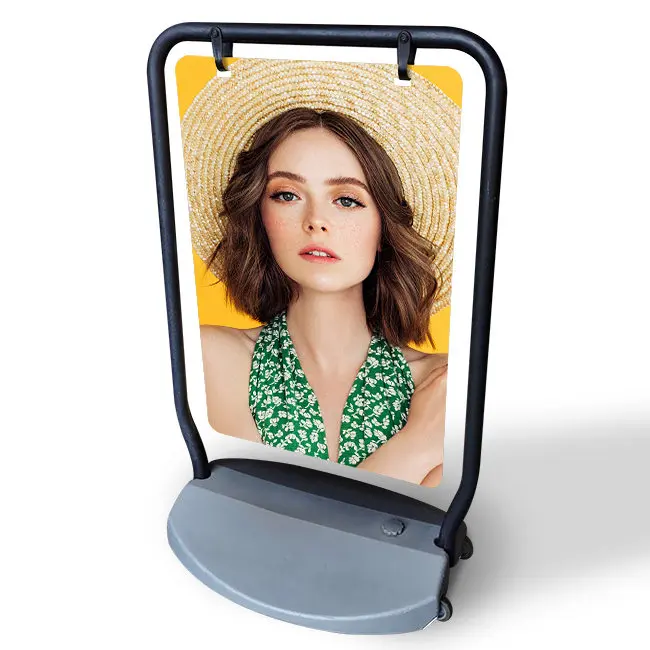 2020 pavement outdoor double side stand advertising poster stands swinging changeable message