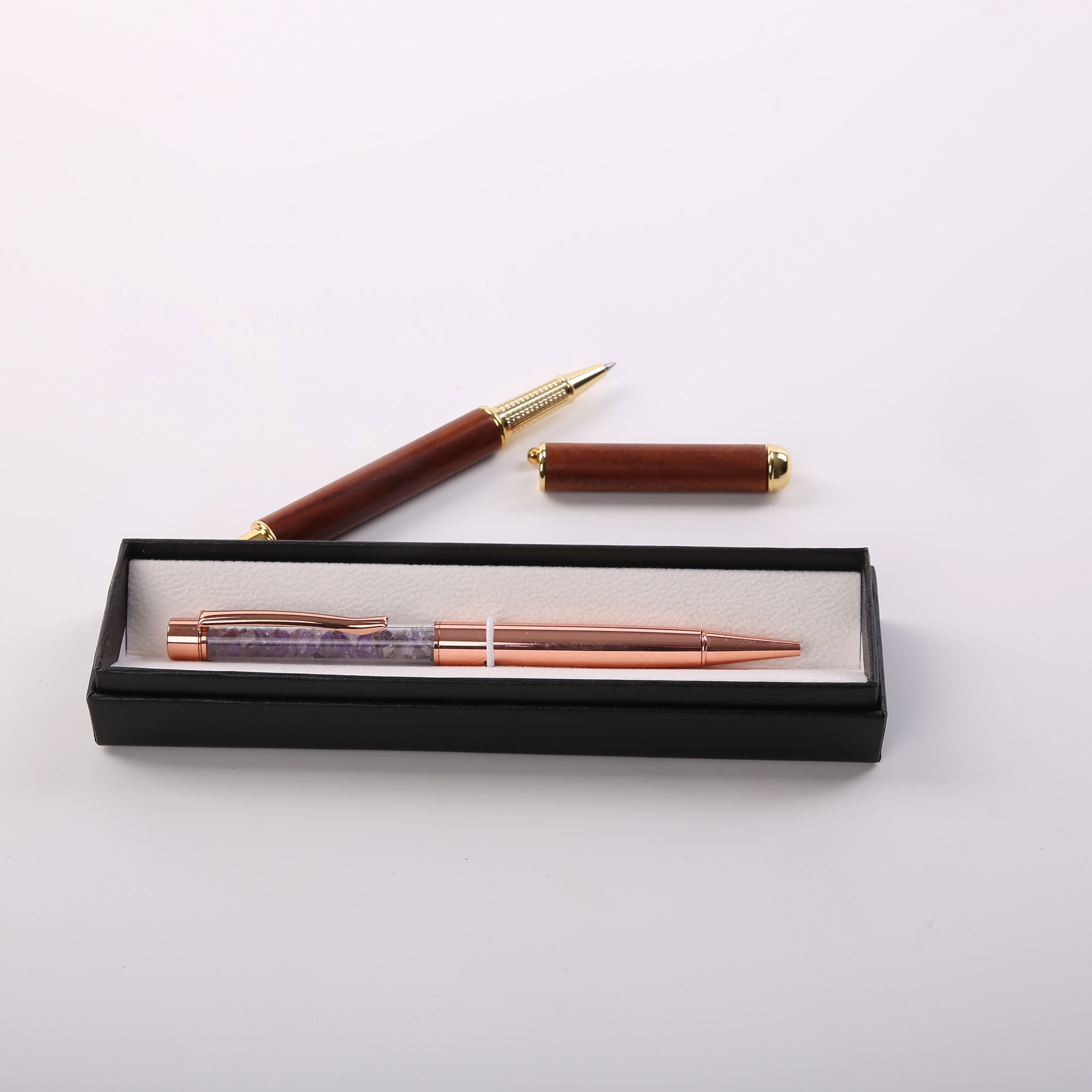 Лидер продаж подарок на заказ тонкая Подвеска из драгоценных камней шариковая ручка натурального