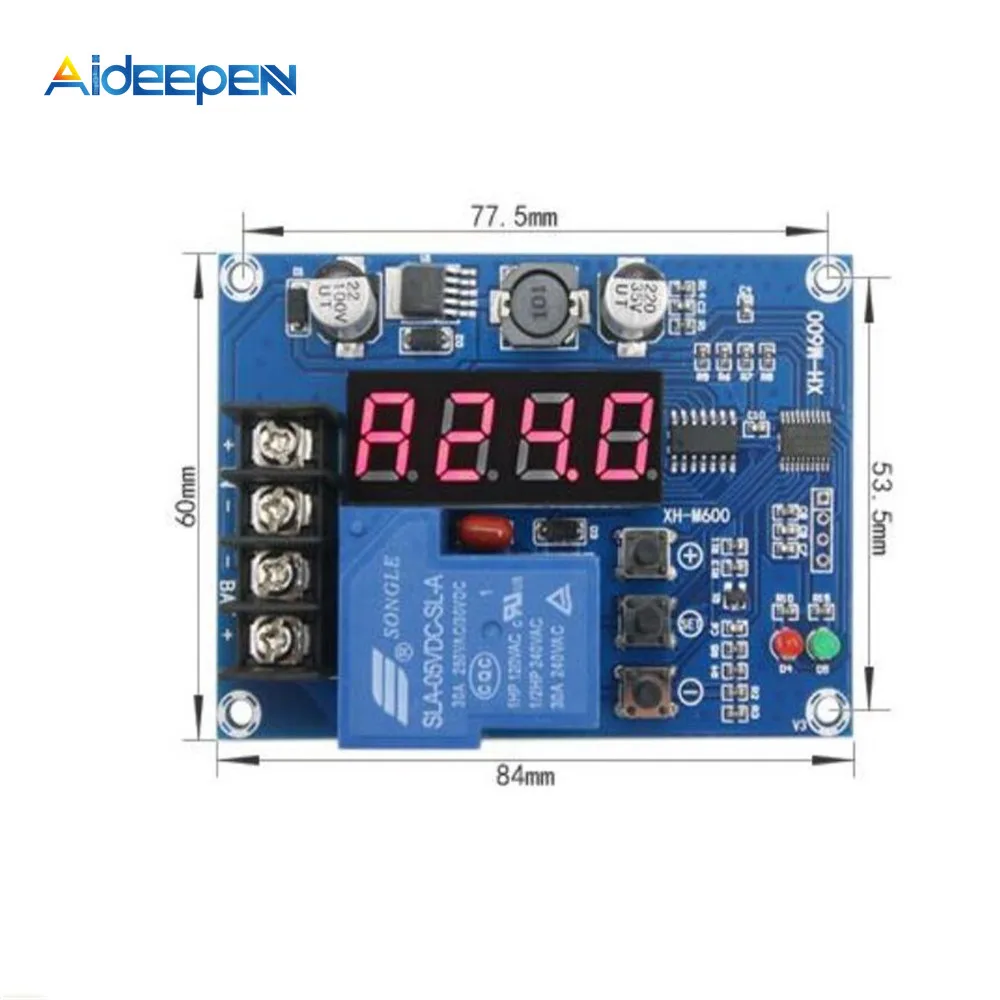 Aideepen Digital LED Charger Control Controller Module DC 6V 60V 30A Storage Lithium Battery Charging Protection Board