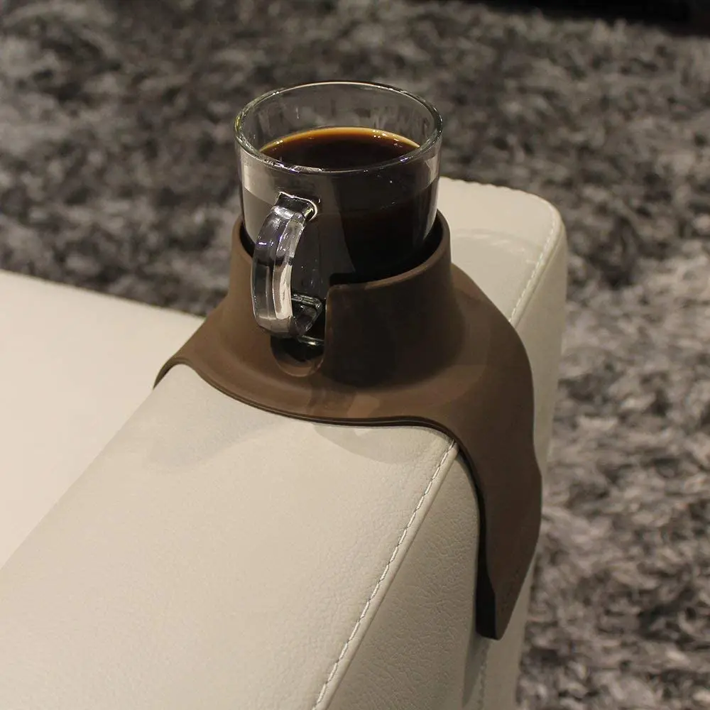 Spill Proof Sofa Cup Holder Food Grade Silicone Beverage Coffee Cup Holder For Sofa Recliner Armchair-Sofa cup holder tray