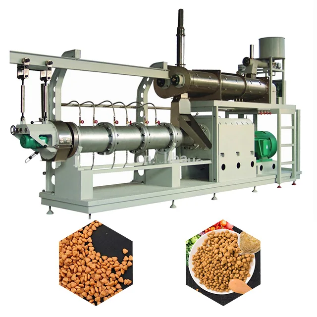 pet dog food product extruder 200kg/h dog feed pellet machine processing line manufacture