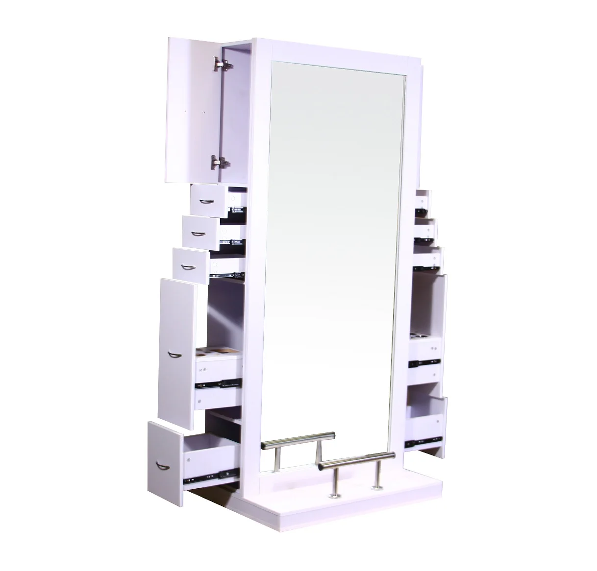 Classical hair styling station salon station with storage for hair salon furniture