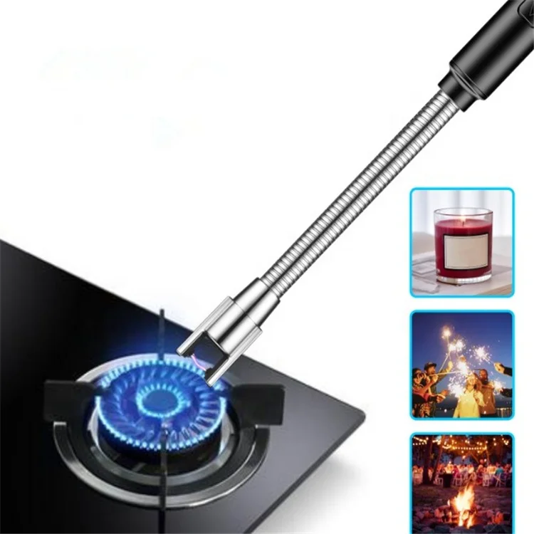 Realsin  Candle Lighter with Long Neck Electric Arc Lighter Windproof Rechargeable USB Flameless Lighter