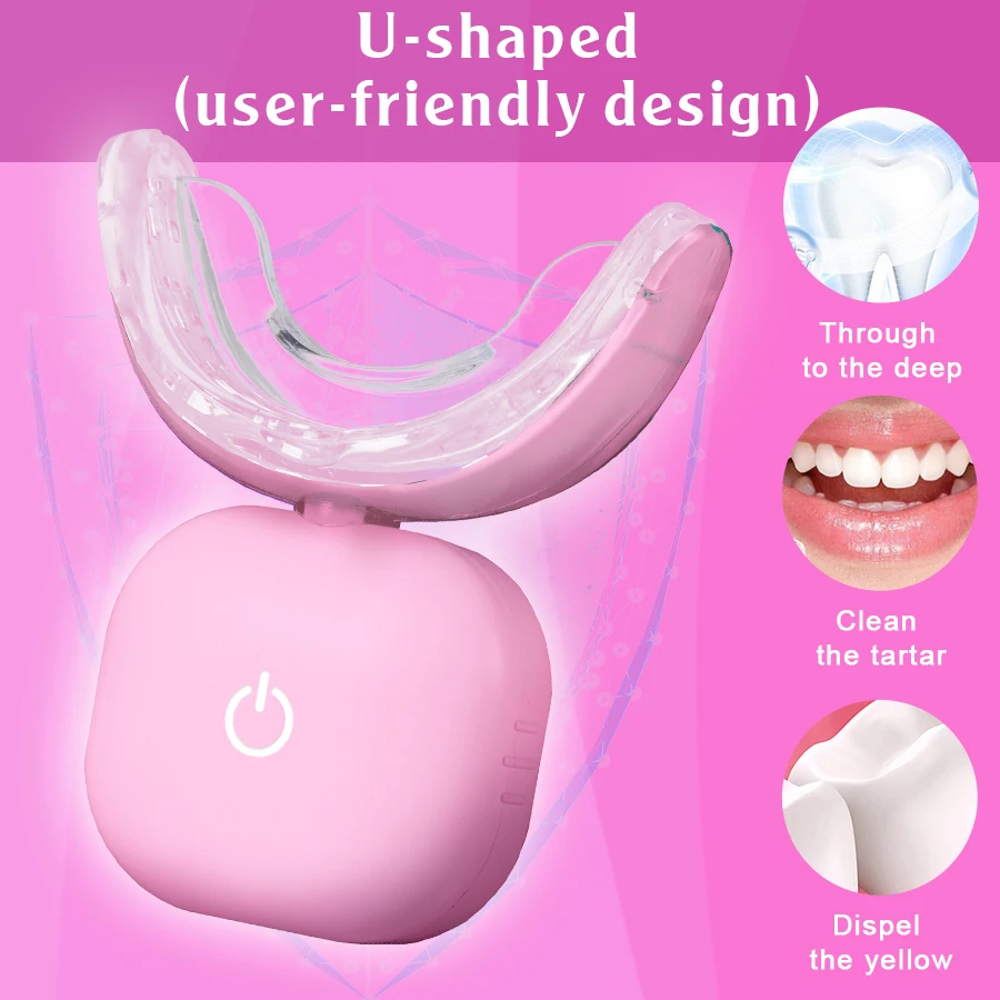 2023 Teeth Whitening Kit Wireless Gel Pen Blue Red 32 LED Lights Popular USB Home Use Private Customization Logo Wholesale