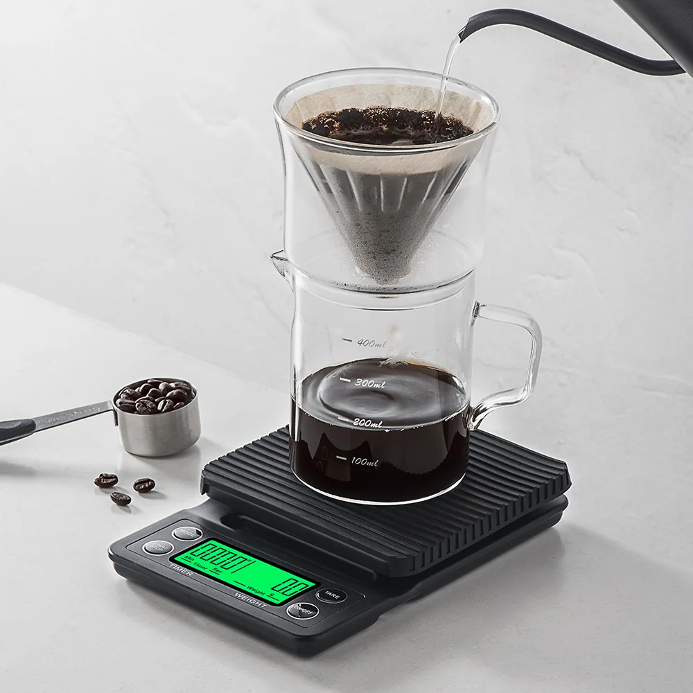 Factory hot sale 3kg/0.1g LCD Digital Coffee Scale with Timer Smart Weighing Digital Kitchen Electronic Scale