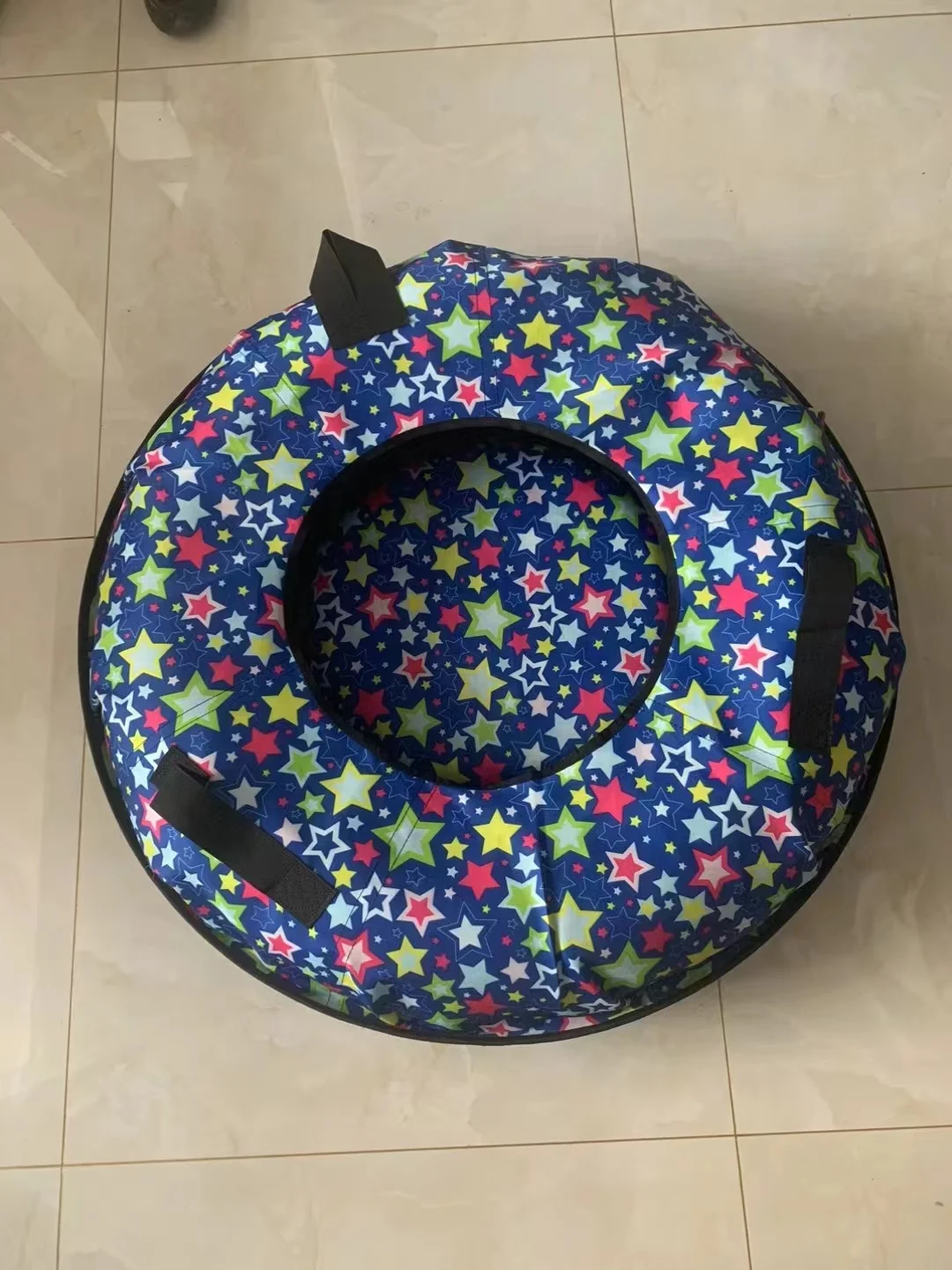 Factory price donut seat rainbow slide inflatable snow tube with high quality material for kids outdoor play with many diameters