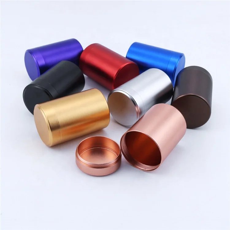 Logo Engraved Laser Aluminum Storage Container Metal Cigarette Case Pre Rolled Cones Smoking Accessories Herb Box with Seal Lid