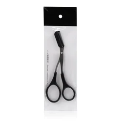 Wholesale Beauty Trim Eyebrow Hair Scissors Black Makeup Scissors With Comb