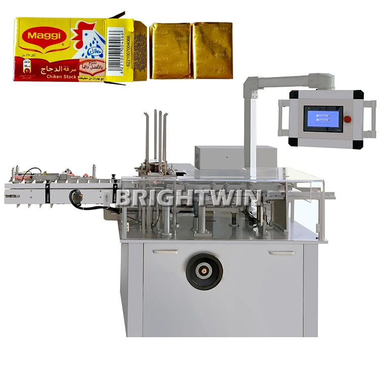 Brightwin chicken beef bouillon stock cube machine cube production line wrapping machine boxing machine