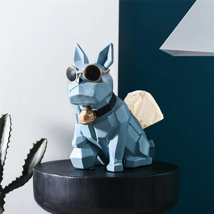 
Simplism Modern Style dog Shape Artistic Creative Ceramic Tissue Box 