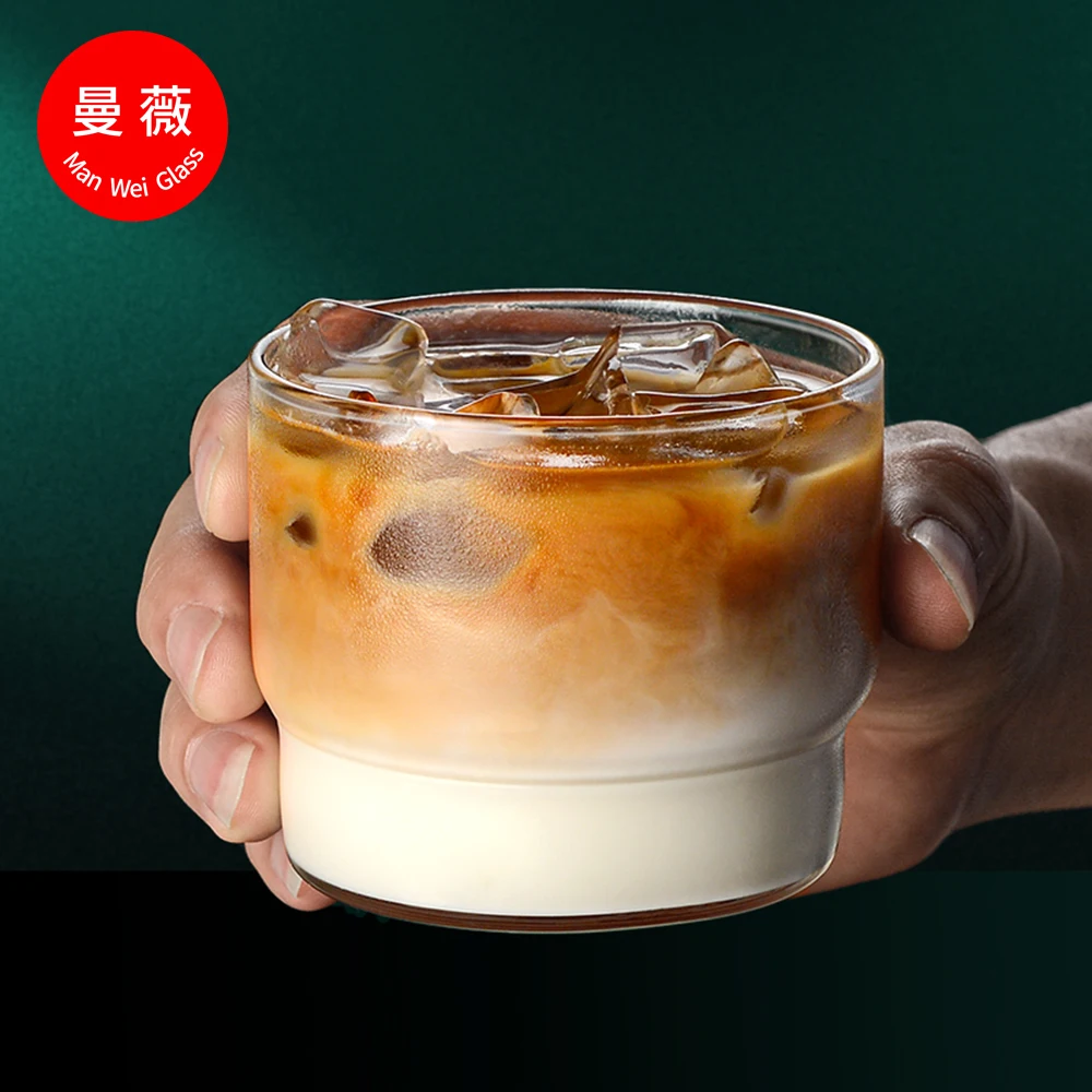 Hot Sale 250ml Food Grade Borosilicate Glass Coffee Cup Glass Milk Water Beer Tea Cup for Tableware Use