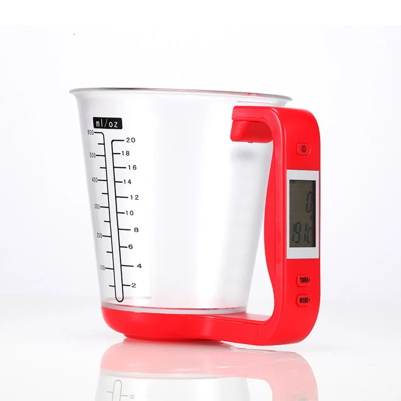 1kg Electronic Measuring Cup Kitchen Scales Digital Beaker Host Weigh Temperature Measurement Cups With LCD Display