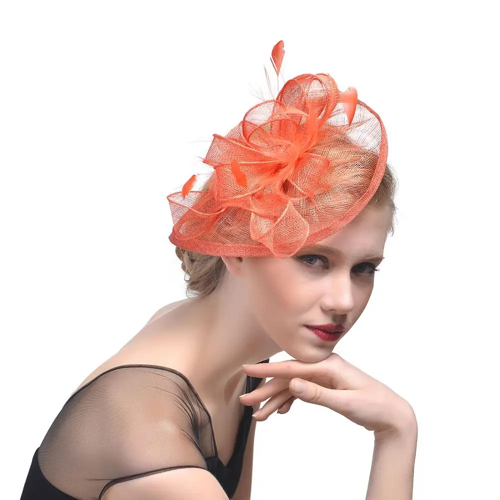 
2020 Church Sinamay kentucky derby hats ladies fascinators for women 