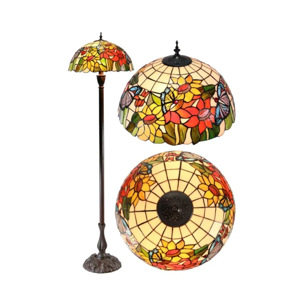 TFF-1664 antique vintage lamps home decorative handcraft stained glass tiffany rustic standing lamp
