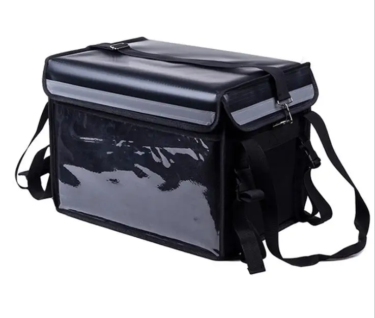 Custom Waterproof Aluminium Heated Cooler Bag Large Food Thermal Pizza Delivery Bags Insulated Box Motorcycle