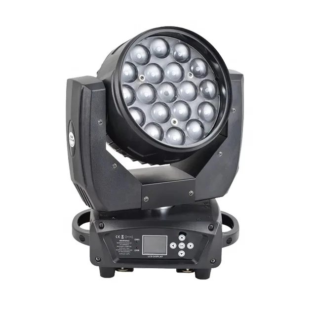 Winlite  led stage lights 19pcs 15w 4in1 rgbw zoom moving head wash lights