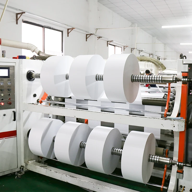 Factory Supply PP PE PET PVC BOPP Vinyl Matt Silver Transparent Self Adhesive Transfer Thermal Label Paper Jumbo Roll