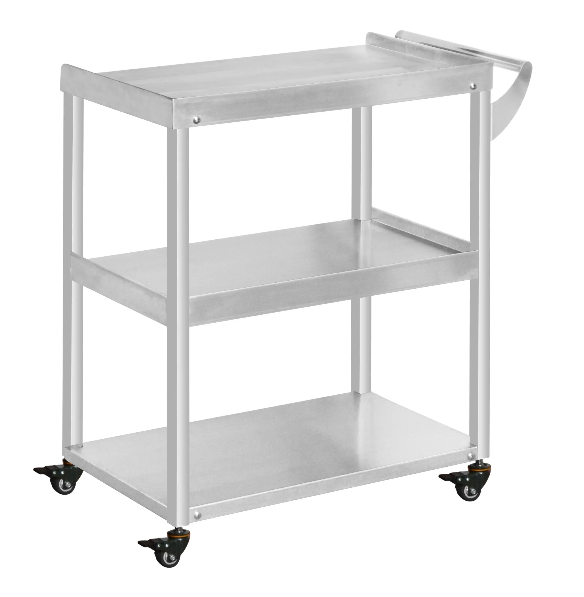 Contemporary metal Stainless Steel Hotel Kitchen Dining serving Trolley cart