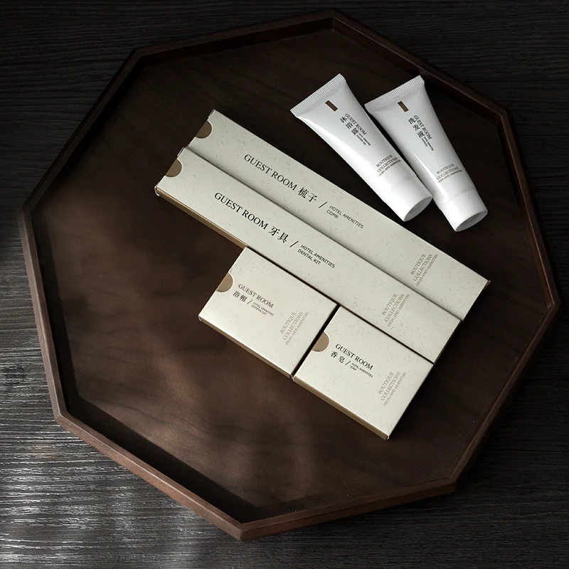 5- 3stars hotel amenities set 30 ml royal blue hotel disposable amenities set